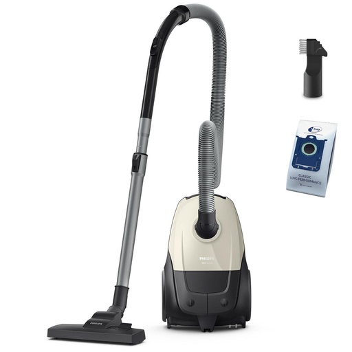 [XD1101/10] PHILIPS Input power 800 W Dust capacity 3 L Cylinder vacuum Cleaning type Dry Dust container Dust bag Colour Black/Beige