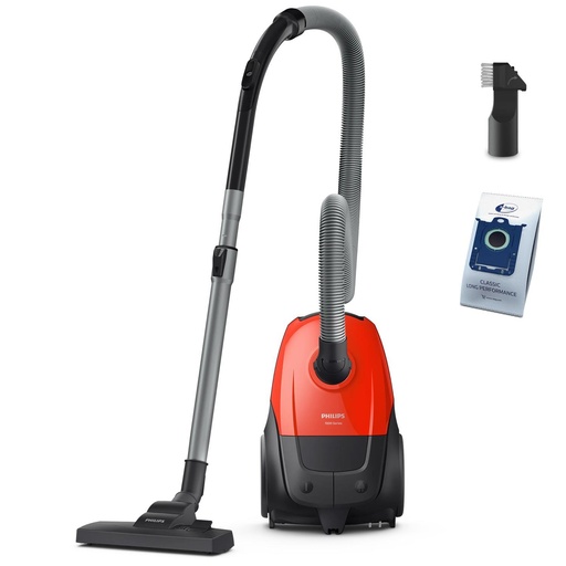 [XD1111/10] PHILIPS Input power 800 W Dust capacity 3 L Cylinder vacuum Cleaning type Dry Dust container Dust bag Colour Black/Red X