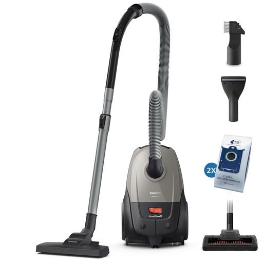[XD2152/12] PHILIPS Input power 850 W Dust capacity 3 L Cylinder vacuum Cleaning type Dry Dust container Dust bag Colour Black/Grey 
