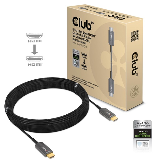 [CAC-1376] CABLE HDMI HIGH SPEED 10M/M/M CAC-1376 CLUB3D