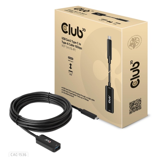 [CAC-1536] CABLE USB-C TO USB 5M/M/F CAC-1536 CLUB3D
