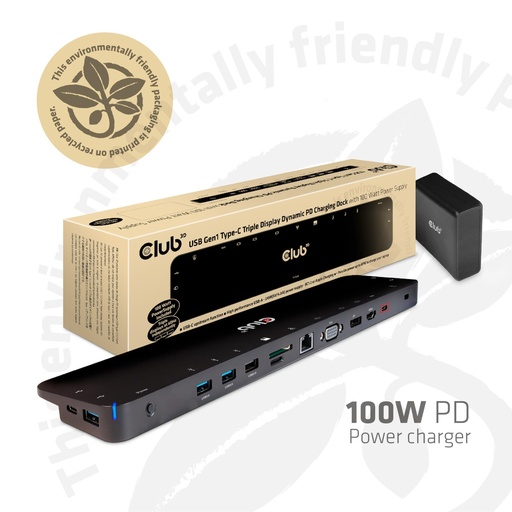 [CSV-1564W100] NB ACC DOCKING STATION/USB-C 100W CSV-1564W100 CLUB3D