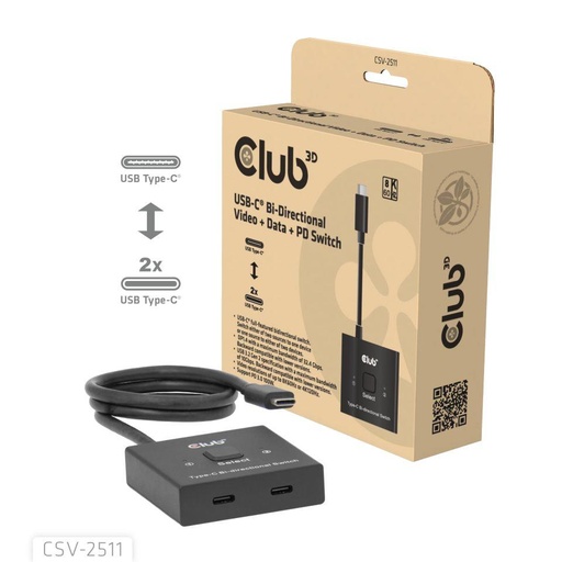 [CSV-2511] VIDEO SWITCH USB-C 2PORT/CSV-2511 CLUB3D