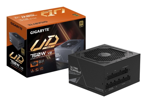 [GP-UD750GM PG5 V2] GIGABYTE UD750GM PG5 V2 ATX 3.1 750 Watts Efficiency 80 PLUS GOLD PFC Active MTBF 100000 hours GP-UD750GMPG5V2