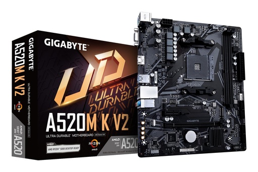 [A520MKV21.1] GIGABYTE AMD A520 SAM4 Micro-ATX Memory DDR4 Memory slots 2 1xPCI-Express 3.0 1x 1xPCI-Express 3.0 16x 1xM.2 1x15pin D-s