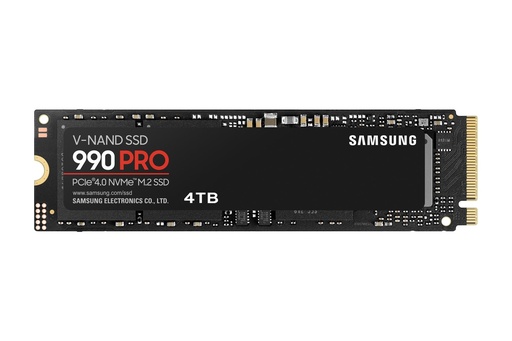 [MZ-V9P4T0BW] SAMSUNG 990 PRO 4TB M.2 PCIe Gen4 NVMe TLC Write speed 6900 MBytes/sec Read speed 7450 MBytes/sec 2.3mm TBW 2400 TB MTBF