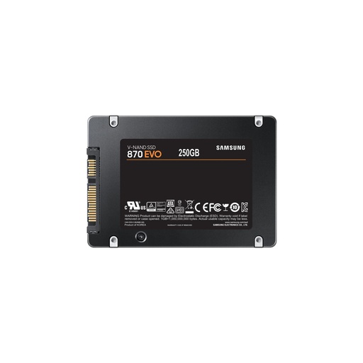 [MZ-77E250B/EU] SAMSUNG 870 EVO 250GB SATA MLC Write speed 530 MBytes/sec Read speed 560 MBytes/sec 2,5" TBW 150 TB MTBF 1500000 hours M