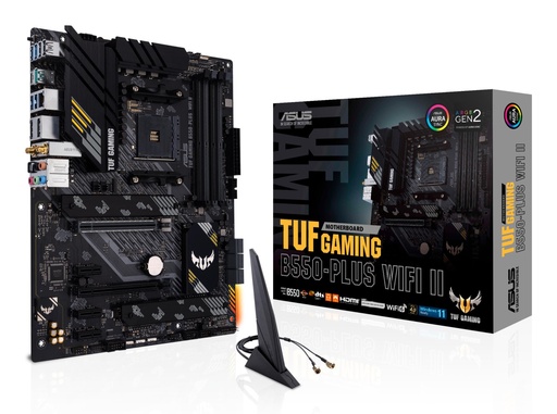 [TUFGAMB550-PLUSWIFIII] ASUS AMD B550 SAM4 ATX Memory DDR4 Memory slots 4 1xPCI-Express 3.0 1x 1xPCI-Express 3.0 4x 1xPCI-Express 4.0 16x 2xM.2 