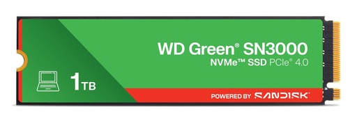 [WDS100T4G0E] SANDISK 150xTBW rating MTBF 1.75 h NVMe Yes PCI Express 4.0 M.2 1000 GB POWERED BY SANDISK Green WDS100T4G0E