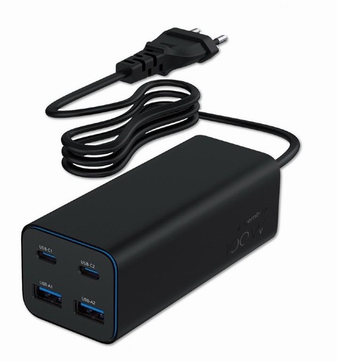 [TA-UC-2A2C-PD100-01-BK] CHARGER USB UNIVERSAL 4P 100W/TA-UC-2A2C-PD100-01-BK GEMBIRD