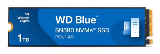 [WDS100T3B1E] WESTERN DIGITAL Blue SN580 1 TB M.2 PCI Express 4.0 NVMe Yes Write speed 4150 MB/s Read speed 4150 MB/s 600xTBW rating B