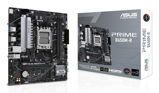 [PRIMEB650M-R] ASUS AMD B650 SAM5 Micro-ATX Memory DDR5 Memory slots 2 1xPCI-Express 4.0 1x 2xPCI-Express 4.0 16x 2xM.2 1xHDMI 4xUSB 2.