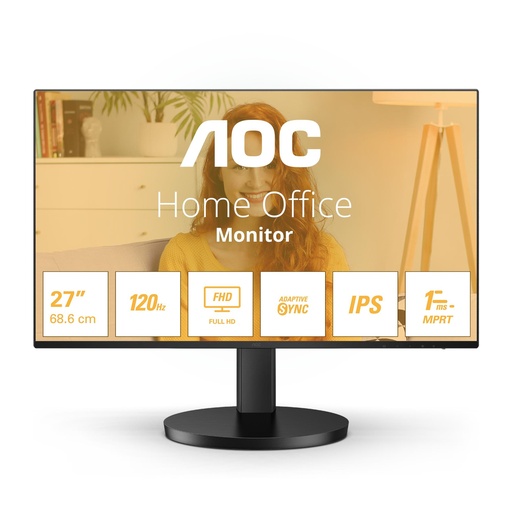 [27B3HA2] AOC 27B3HA2 27" Business Panel IPS 1920x1080 16:9 100 Hz Matte 4 ms Speakers Tilt 27B3HA2