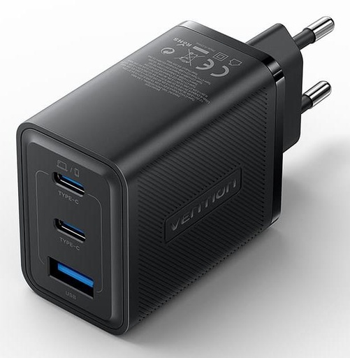 [FERB0-EU] MOBILE CHARGER WALL 65W USB/3P BLACK FERB0-EU VENTION
