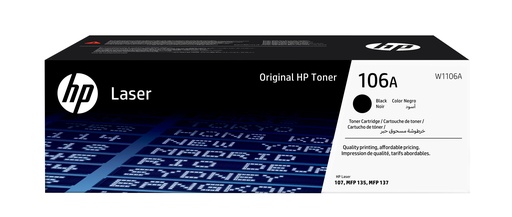 [W1106A] HP 106A Black Toner Cartridge, 1000 pages, for HP Laser 107, 135,137