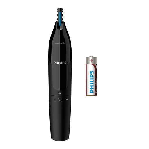 [NT1650/16] Philips Nose & ear trimmer NT1650/16 100% waterproof, Dual-sided protective guard system, Rotating switch, AA-battery included