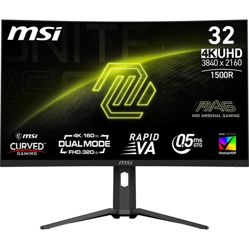 [MAG 321CUPDF] MSI MAG 321CUPDF 31.5" Gaming/Curved/4K Panel VA 3840x2160 16:9 160 Hz 0.5 ms MAG321CUPDF