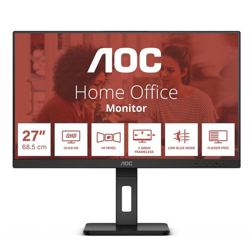 [Q27E3UMF] AOC 27 " 2560 x 1440 pixels Quad HD Native aspect ratio 16:9 Flat Q27E3UMF