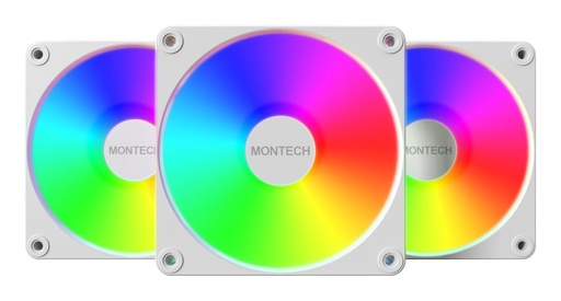 [GF120 V2 ARGB PWM 3I1(W)] CASE FAN 120MM GF120 V2/ARGB PWM 3I1(W) MONTECH