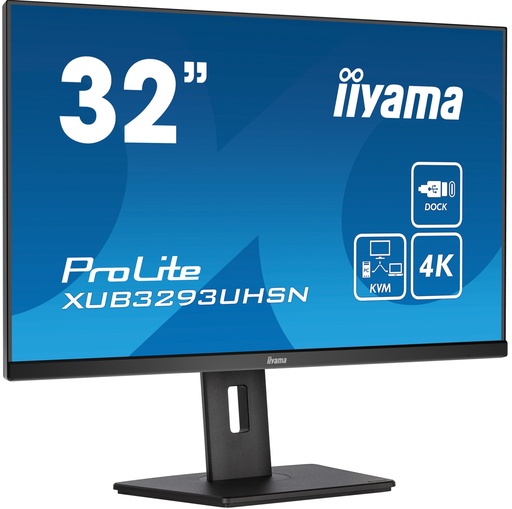 [XUB3293UHSN-B5] Iiyama ProLite XUB3293UHSN-B5 - LED monitor - 32' - 3840 x 2160 @60Hz (8.3 megapixel 4K UHD) - 350 cd/m² - 16:9 - 4ms - matte, black