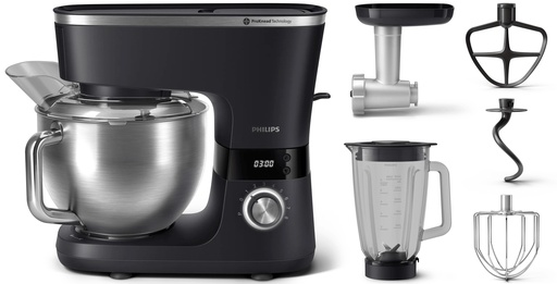 [HR7962/21] Philips Series 7000 Kitchen Machine HR7962/21, 5.5L Bowl, 8 speed settings, blender accessory, mincer accessory, 1000W