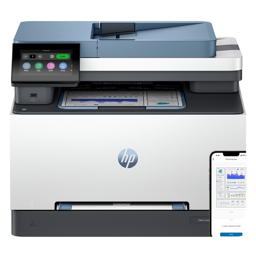 [499Q8F#B19] HP Color LaserJet Pro 3302fdw All-in-One Printer - A4 Color Laser, Print/Dual-Side Copy, Automatic Document Feeder, Auto-Duplex, LAN, WiFi, 25ppm, 150-2500 pages per month (replaces M283fdw)