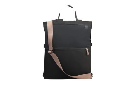 [9C2H1AA] HP 14 Backpack Tote - 18 Liter Capacity, 4-way Convertible (backpack/tote/bag/handbag w/shoulder strap included), RFID Pocket, Extra Durable - Black, Beige