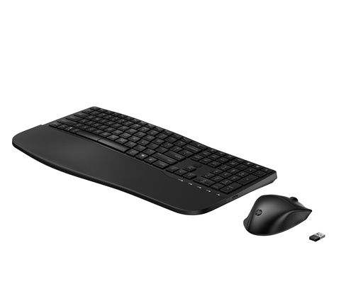 [8T6L7UT#ABB] HP 685 Comfort Dual-Mode Keyboard and Mouse Combo, spill resistant - Black - US ENG