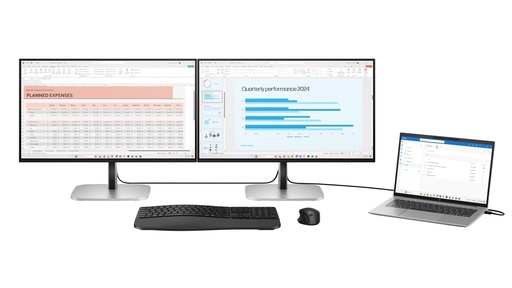 [9D9V7AA#ABB] HP 524pu Series 5 Pro FHD Charging Monitor - 23.8" 1920x1080 FHD 350-nit 100Hz AG, IPS, USB-C(100W/15W)/HDMI/DisplayPort Daisy-Chain, 3x USB-A, RJ-45 LAN, height adjustable/tilt/swivel/pivot, 3 years (replaces E24u G5)