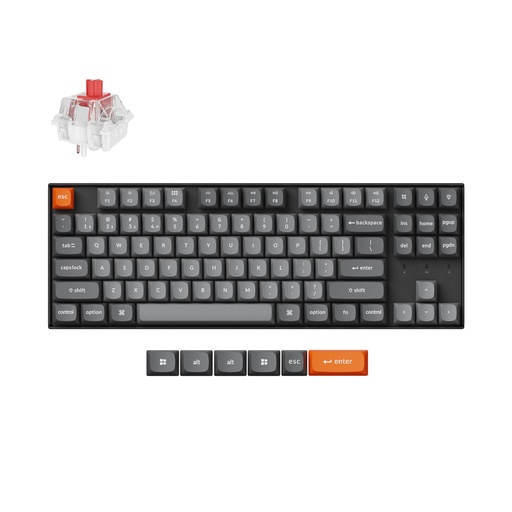 [K8M-H1] Keychron K8 Max RGB - US Layout - Hot-Swappable Super Red Wireless Keyboard