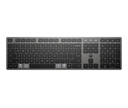 [9T5B2AA#ABB] HP 725 Wireless Keyboard - Multi-Device, Dual-Mode, Programmable, Rechargeable - Nightfall Black, spill resistant - ENG