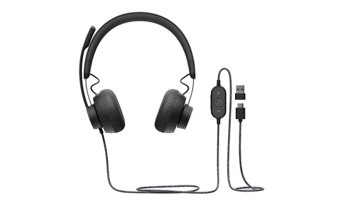 [981-000875] HEADSET ZONE WIRED/DARK GREY 981-000875 LOGITECH