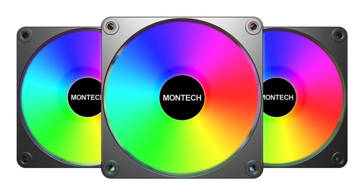 [GF120 V2 ARGB PWM 3I1(B)] CASE FAN 120MM GF120 V2/ARGB PWM 3I1(B) MONTECH