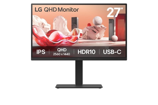 [27BA75QB-B] LG 27BA75QB-B 27" Panel IPS 2560x1440 16:9 100Hz Matte Speakers Swivel Pivot Height adjustable Tilt Colour Black 27BA75Q