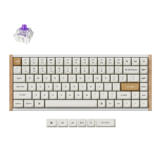 [K2H-Q1] Keychron K2 HE - US Layout - Hot-Swappable Gateron Magnetic Nebula - White Wireless Keyboard