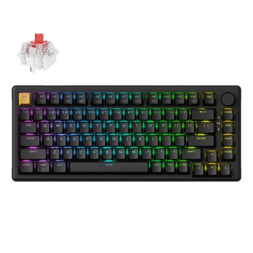 [KJ2-H1] KEYCHRON J2 - US Layout - Super Red Linear - Black Wireless Keyboard