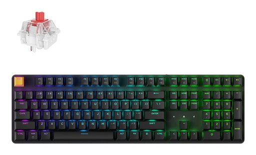 [KJ5-H1] Keychron J5 - US Layout - Super Red Linear - Black Wireless Keyboard