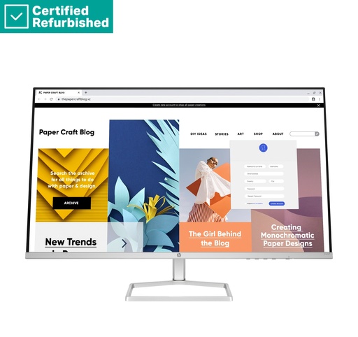 [94F50AAR#ABB] RENEW GOLD HP 532sf Series 5 FHD Monitor - 31.5" 1920x1080 FHD 300-nit 100Hz AG, VA, 2x HDMI/VGA, tilt, 1 years