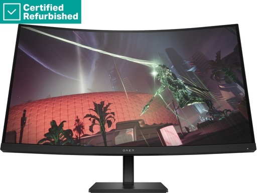 [780K6ASR#ABV] RENEW GOLD OMEN by HP 32c Curved Gaming Monitor - 31.5" 2560x1440 QHD 400-nit 165Hz AG, Curved, VA HDR 400, 2x HDMI/DisplayPort, height adjustable/tilt, 1 years