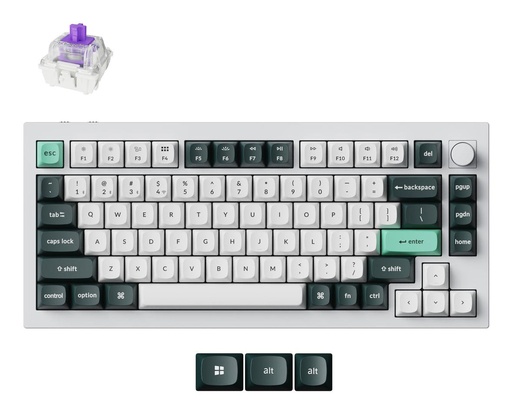 [Q1H-P1] KEYBOARD WRL Q1 HE RGB/SHELL WHITE Q1H-P1 KEYCHRON