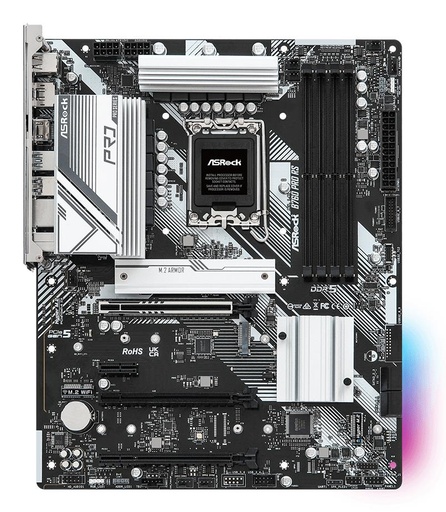 [B760PRORS] ASROCK Intel B760 Express LGA1700 ATX Memory DDR5 Memory slots 4 1xPCI-Express 3.0 1x 1xPCI-Express 3.0 16x 1xPCI-Expres