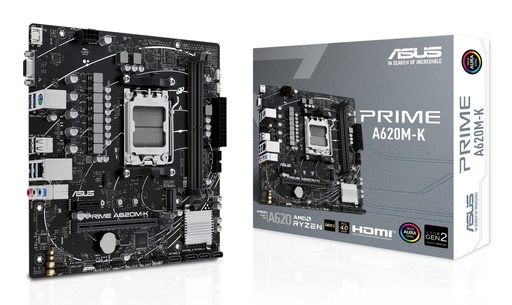 [PRIMEA620M-K] ASUS AMD A620 Micro-ATX Memory DDR5 Memory slots 2 1xPCI-Express 3.0 1x 1xPCI-Express 4.0 16x 1xM.2 1x15pin D-sub 1xHDMI