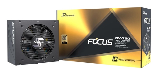 [FOCUS-GX-750-ATX31] SEASONIC FOCUS-GX-750-ATX31 750 Watts Efficiency 80 PLUS GOLD MTBF 100000 hours FOCUS-GX-750-ATX31