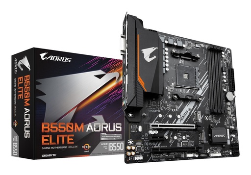 [B550MAORUSELITE1.3] GIGABYTE AMD B550 Socket AM4 micro ATX RAM DDR4-SDRAM 4xSlots 2xNumber of M.2 (M) slots B550M AORUS ELITE 1.3 B550MAORUS